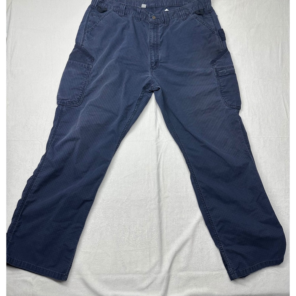 Carhartt Mens Blue Carpenter Pants Loose Fit Workwear‎ Size 44x34